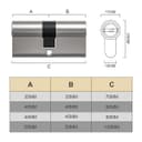 Bwintech 70mm(35/35) Nickel Zinc Alloy Euro Cylinder Lock,Door Barrel Lock,Key Key with 8 Horizontal dimple Keys,High Security for UPVC,Wooden,Composite Doors - 2