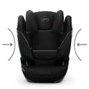 CYBEX Gold Siège Auto Solution S2 i-Fix, Pour les Voitures Avec et Sans ISOFIX, 100 - 150 cm, De 3 à 12 ans Environ (15 - 50 Kg), Moon Black - 3