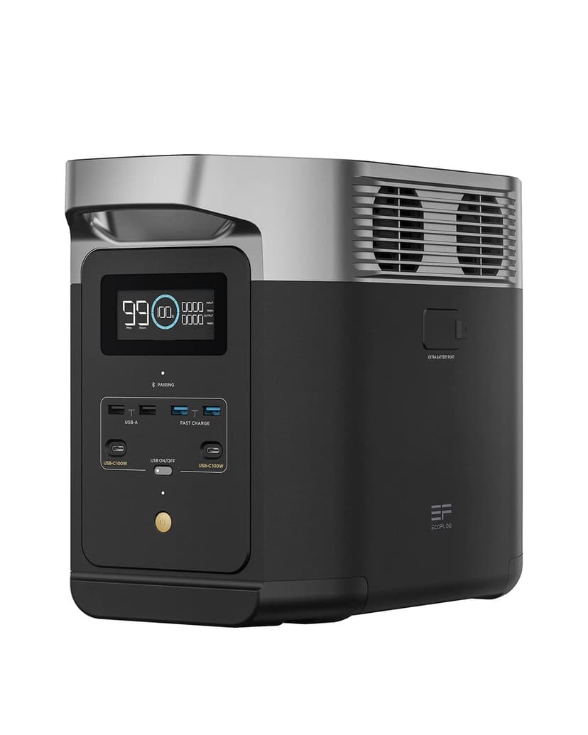 EcoFlow DELTA 2 Portable Power Station with expandable capacity from 1 to 3 kWh, LFP battery, only small defects in packaging, the product is completely unused (Renewed) - 1