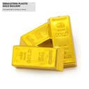 VALICLUD Pack of 5 Gold Bars Brick Bars Replica Film Prop Plastic for Party Favourite Small Activity Props Birthday Decoration Goodie Bags Fillers - 4