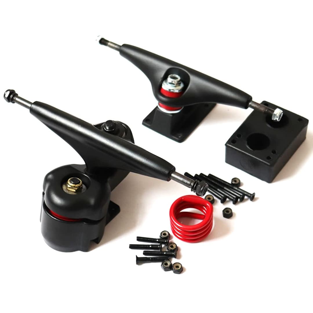 6.25 Inch Surf Skate Truck Aluminium Alloy Land Surfskate Board Truck Partial Supply Rotating Spring Holder, Black