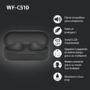 Sony WF-C510 Truly Wireless - Ecouteurs Intra-Auriculaires Bluetooth, Petits, Légers, Connexion Multipoint, Son Ambiant, IPX4, Spotify Tap, Charge Rapide, Batterie jusqu'à 22h, iOS et Android – Noir - 3