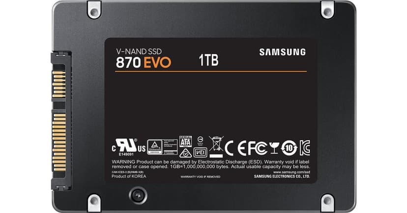 Samsung SSD 870 EVO, 1 TB, Form Factor 2.5 and rdquo;, Intelligent Turbo Write, Magician 6 Software, Black (Internal SSD) - 3