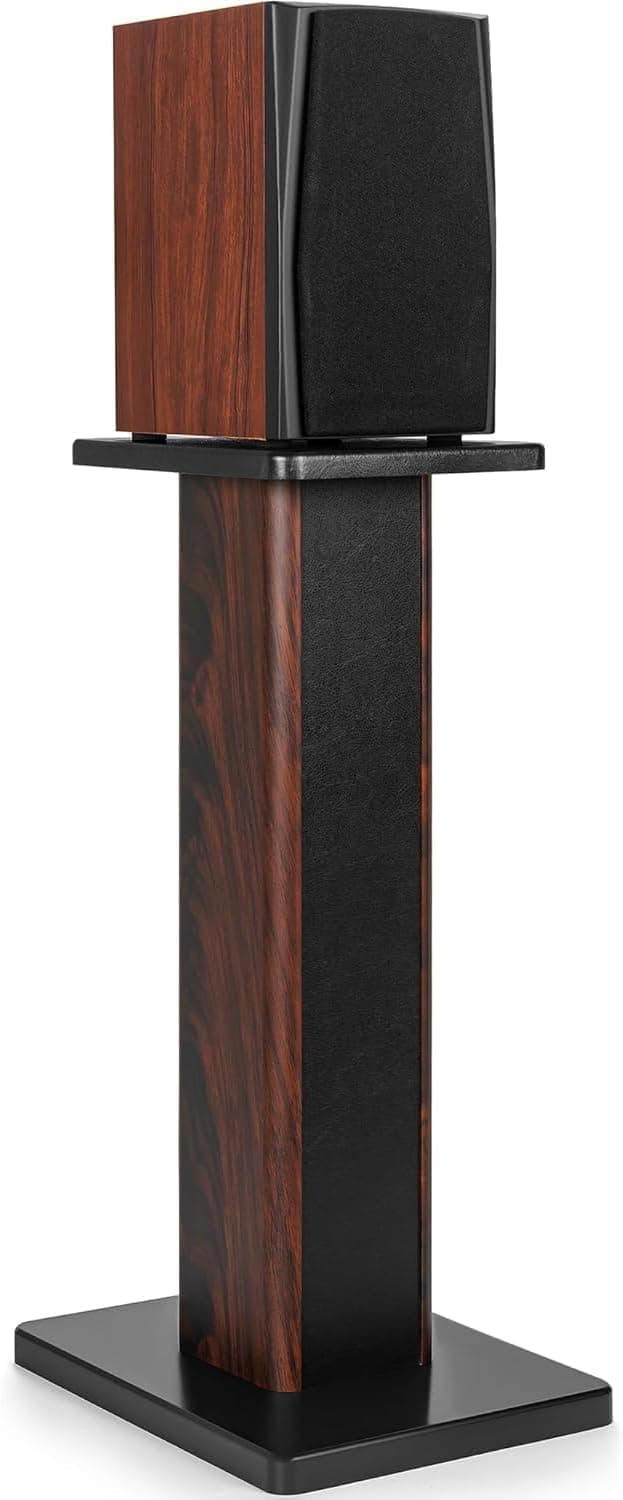 OUUTMEE 60 cm (24 inch) Wooden Speaker Stand, Robust HiFi Speaker Stands for Home Cinema, Universal Standing Speaker Bracket for Bookshelves with Sand Fillable Design (Set of 1) - 1