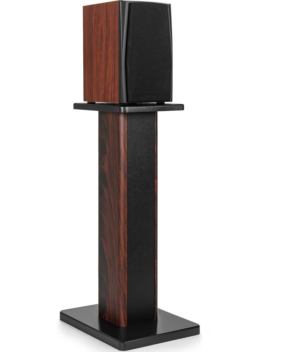 OUUTMEE 60 cm (24 inch) Wooden Speaker Stand, Robust HiFi Speaker Stands for Home Cinema, Universal Standing Speaker Bracket for Bookshelves with Sand Fillable Design (Set of 1)