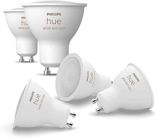 Philips Hue White & Color Ambiance GU10 LED Spot 5-Pack (400 lm), dimmable LED Lamps for the Hue Lighting System with 16 Million Colours, smart Light Control via Voice and app