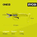 RYOBI - Sécateur Sans Fil 18V ONE+ RY18SCA-0 – Coupe Jusqu’à 25 mm, Lame Acier, Sécurité Active – Taille Facile Branches et Rosiers – Batterie Non Incluse - 7