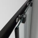 City Shower Enclosure 80 x 100 H 190 cm Matt Black Profile in Clear Crystal Glass - 3