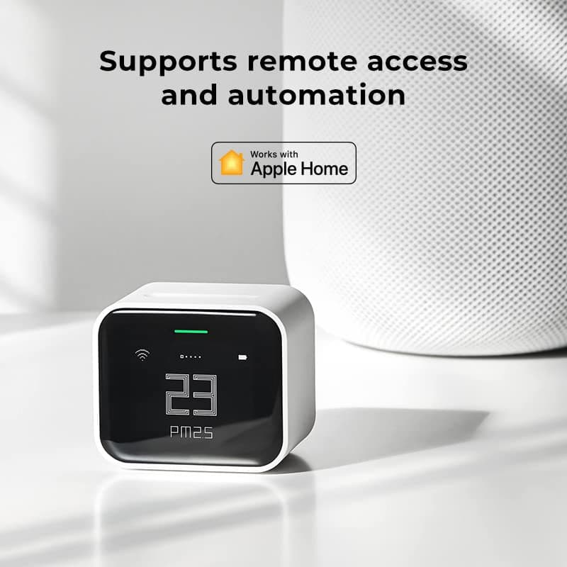 Qingping Air Monitor Lite, Apple HomeKit Compatible Wi-Fi Indoor Air Quality Meter, Detects PM2.5, PM10, CO2, Temperature and Humidity - 3