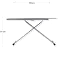 SensaHome Ironing Board – Folding Ironing Table with Steam Unit Holder – 110×33cm – Light Grey - 5
