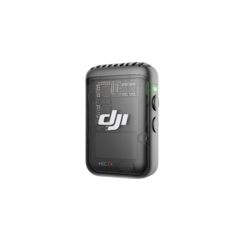 DJI Mic 2 Transmitter (Shadow Black), Wireless Lavalier Microphone with Intelligent Noise Cancelling, Bluetooth Microphone for 14-Hour Internal Recording, Magnetic Attachment Phone Microphone, YouTube - 1