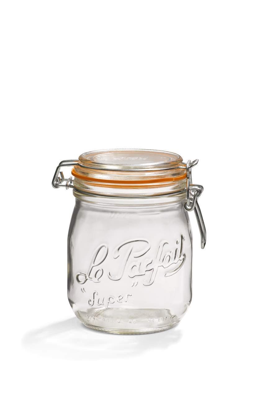 Le Parfait Super deluxe mason jar, French glass, 750 ml, 6 pieces - 1
