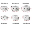 Orivin 20Pcs M-3 Cube Connector Aluminium Profile Hexagonal Square Fixing Block for Fixed Acrylic Sheet Hardware Lighting 10x10x10mm, Silver - 3