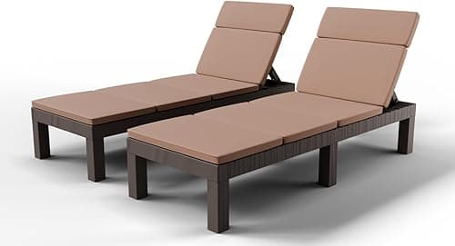Luxirest Lot de 2 Bain de Soleil Chaise Longue Jardin Ext…