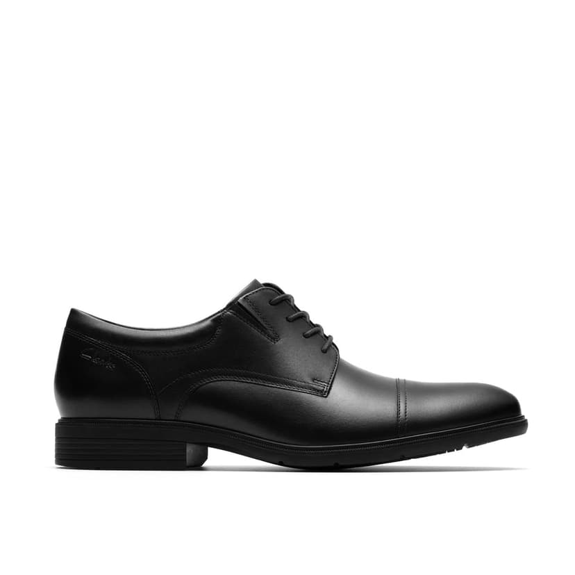 CLARKS Homme Steadwell Cap, Black Leather, 44 EU - 1
