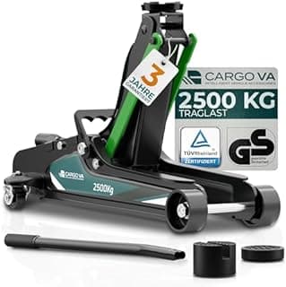 Hydraulische autokrik 2,5T - TÜV gecertificeerd - 85-380mm hefhoogte - incl. 2 rubberen pads - manoeuvreerkrik perfect voor de thuiswerkplaats