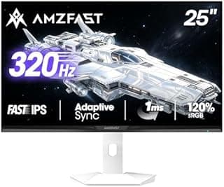 Amzfast Gaming Monitor 25" 320Hz, 1500R Curved 130% sRGB,…