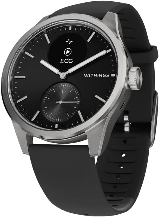 Withings ScanWatch 2, Heart Health Hybrid Smartwatch for Men & Women - ECG, with SPO2, Temperature Monitoring, Sleep, Respiratory Health, Cycle Monitoring, 30-day Battery Life, iOS & Android - 1