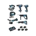 7-teiliges Set DSS610 + DTD152 + DDF482 + DGA504 + DHR202 + DJR186 + DJV180 MAKITA DLX7013PT1 - 2
