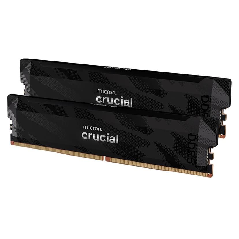 Crucial Pro DDR5 RAM 32GB Kit (2x16GB) 6400MHz CL32, Overclocking Deskop Computer Gaming Memory, Intel XMP 3.0 / AMD EXPO, Black - CP2K16G64C32U5B - 1