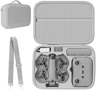 Puasok Étui Case pour DJI Neo 2 Sac, Sacoche pour DJI Neo 2 Fly More Combo Accessoires Housse, pour Manette RC-N3/Batterie Neo2 Transport Boîte de Voyage, pour Rangement Drone