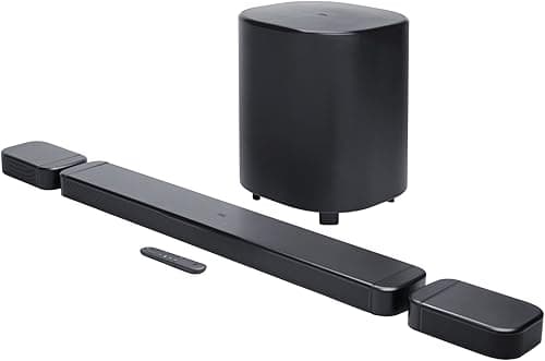 JBL Bar 800 MK2, Barre de Son Bluetooth 7.1 canaux pour TV avec Enceintes détachables, Caisson de Basses de 25,4 cm, Dolby Atmos, HDMI eARC, Wi-FI, vidéo 4K, PureVoice 2.0 et MultiBeam 3.0, Noir