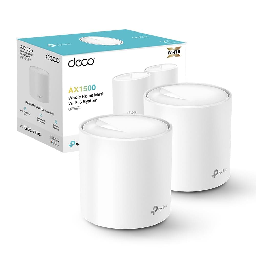 TP-Link Deco X1500 AX1500 Whole Home Mesh Wi-Fi 6 System, Pack of 2