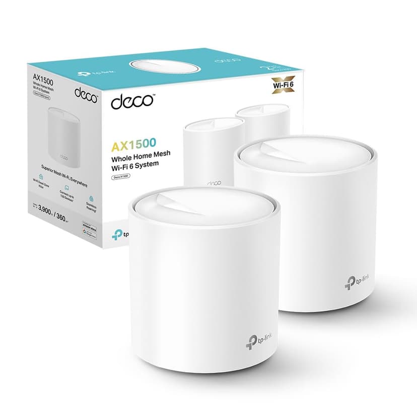 TP-Link Deco X1500 AX1500 Whole Home Mesh Wi-Fi 6 System, Pack of 2 - 1