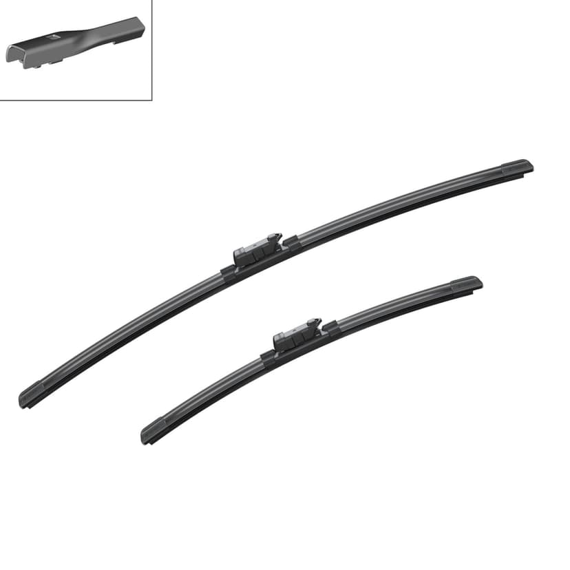 Bosch Wiper Blade Aerotwin A555S, Length: 600mm/400mm – Set of Front Wiper Blades - Only for Left-Hand Drive (EU) - 3