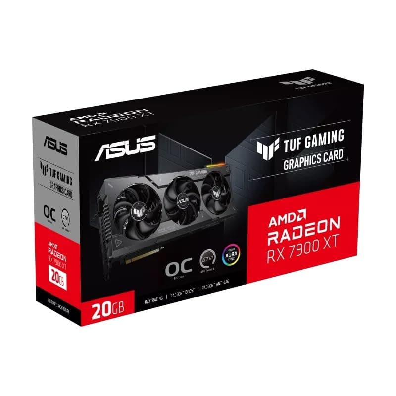 ASUS TUF Gaming AMD Radeon RX 7900 XT OC Edition 20GB GDDR6 Graphics Card (PCIe 4.0, 20GB GDDR6, HDMI 2.1a, DisplayPort 2.1) - 2