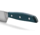 Arcos Couteau de Chef Forgé en Acier Taille 8 Pouces, Manche Micarta Professionnel & Bord en Soie Spécial et lame Argentée de 210 Mm, Impressionnez àChaque Coupe, Série Brooklyn, Couleur Bleue, - 4