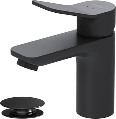 AM.PM – Robinet Salle Bain, Mitigeur Lavabo Noir Mat à Éc…