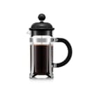Bodum French Press Caffettiera Black - 350ml / 3 Cup Coffee Maker - Durable Glass & Stainless Steel Filter - BPA-Free Dishwasher Safe Percolator - Cafetiere Made in Portugal - 1