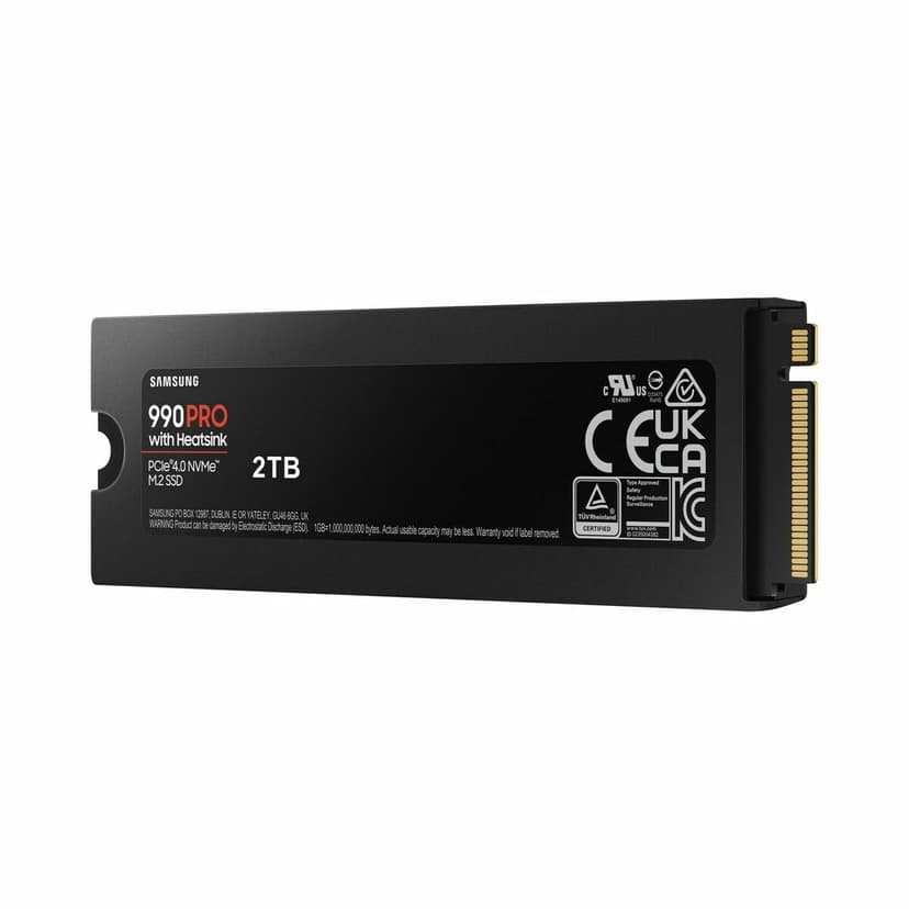 SAMSUNG - 990 PRO - SSD interno - 2 TB - Con dissipatore di calore - PCIe 4.0 - NVMe 2.0 - M2 2280 - Fino a 7450 MB/s (MZ-V9P2T0GW) - 4