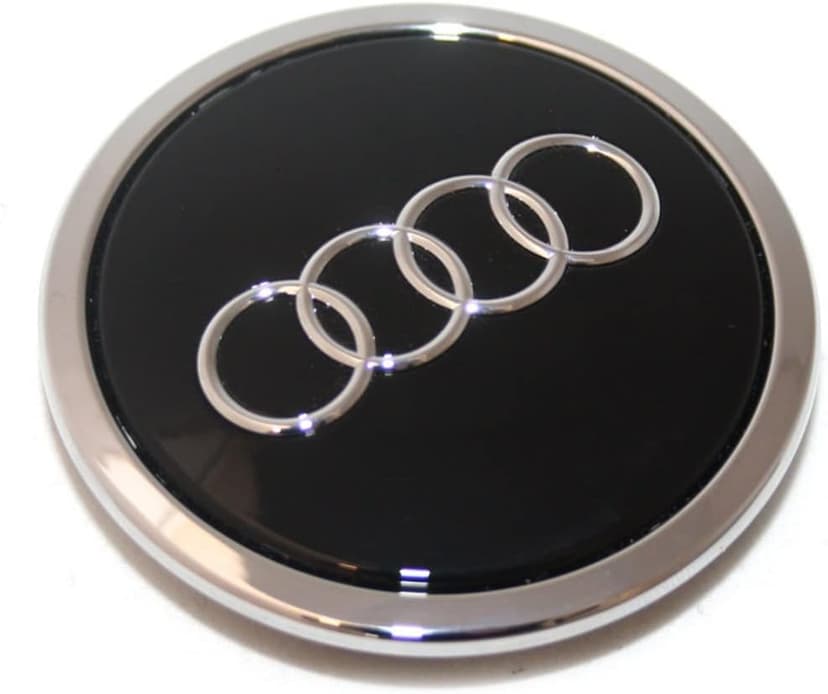 Genuine Audi Wheel/Hub Cap/Tuning Cover for Alloy Wheels, Shiny Black - 1
