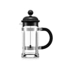 Bodum French Press Caffettiera Black - 350ml / 3 Cup Coffee Maker - Durable Glass & Stainless Steel Filter - BPA-Free Dishwasher Safe Percolator - Cafetiere Made in Portugal - 3