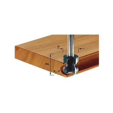 Festool Fresa para listón de agarre HW S8 D22/16/R2,5+6