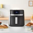 Russell Hobbs Air Fryer XXL 8,3L Rapid Air (Compact, Silencieux, Pizza Ø 26cm) Friteuse sans huile (9-en-1, Cuit, gril, rôtit et plus, économe, tactile,arrêt auto, compatible lave-vaisselle) 27632-56 - 7