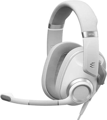 Epos H6 Pro Casque Audio Fermé avec Micro - Arceau Léger – Soulever pour Mettre en Sourdine - Casque Micro Confortable pour PC, MAC, PS4, PS5, Xbox Série X, Xbox One, Nintendo Switch (Blanc)