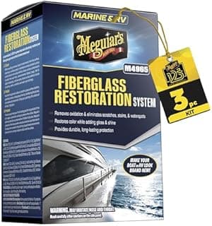 Meguiar's Marine RV 49 Boat Restoration System M4965 Kit contains Oxidation Remover, High Gloss Polish and Pure Wax - 1