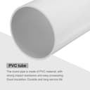 sourcing map 6.3 Inch PVC Rigid Tube Round Pipe Tubing Hardware Tubing 152mm ID 160mm OD 20cm/8" Length White High Impact for Water Pipe, Crafts - 4