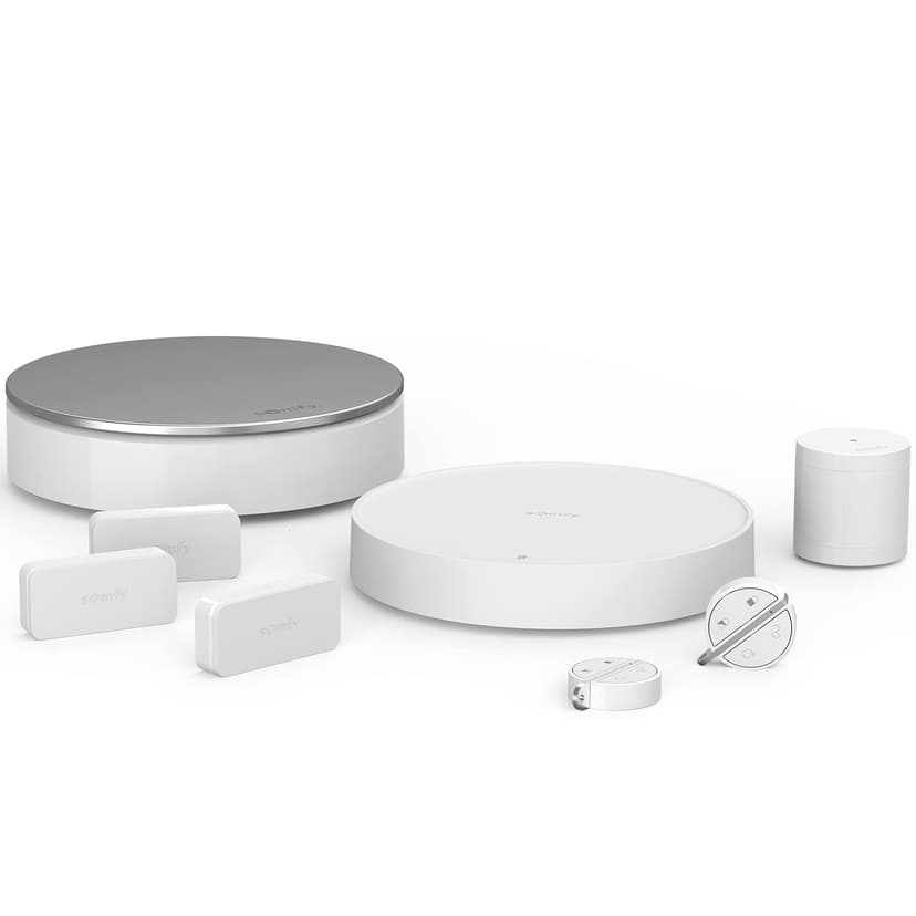 Somfy 1875280 - Home Alarm Essential - Wifi Connected Wireless Home Alarm System - 3 IntelliTAG - 1 Motion Detector - 2 Remote Control Badges - Compatible with Alexa, Google Assistant and TaHoma - 1