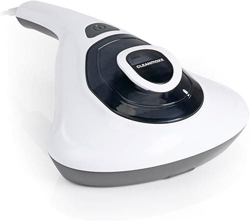 CLEANmaxx Aspirateur Anti-acariens pour Matelas avec lumière UV-C | Nettoyeur de Matelas avec Filtre HEPA, élimine 99,9% des acariens | Aspirateur de Matelas avec ultrasons, Chaleur et Vibrations