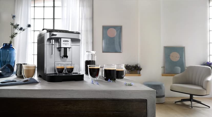 De'Longhi Magnifica Evo ECAM 292.33.SB Kaffeevollautomat mit Milchaufschäumdüse,intuitives Bedienfeld,2-Tassen-Funktion, Silber & Milchkännchen DLSC060, 350 ml, Edelstahl - 4