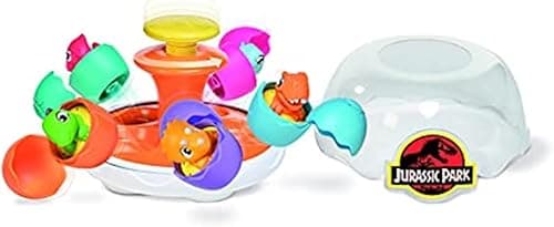 Toomies E73252 Tomy Spin & Hatch Dino Eggs, Dinosaur Children, Jurassic World, Educational Shape Sorter with Colours and Sound, Toy for Baby Boys & Girls Aged 1, 2 & 3 Years Old, Multicoloured