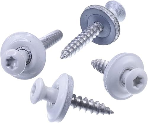 SECCARO Lot de 100 vis étanches 4,5 x 25 mm, RAL 9010 bla…