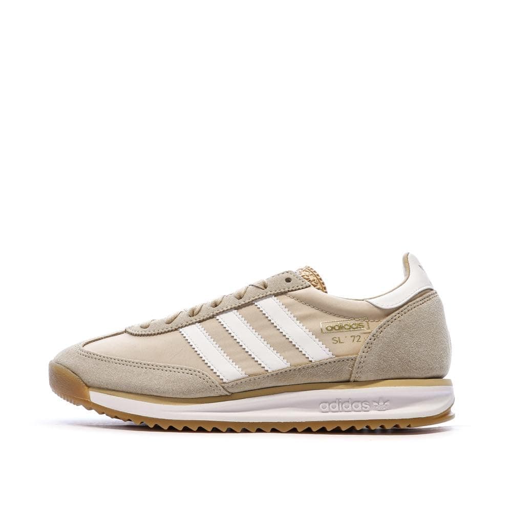 Beige and White Adidas Originals SL 72 RS Trainers