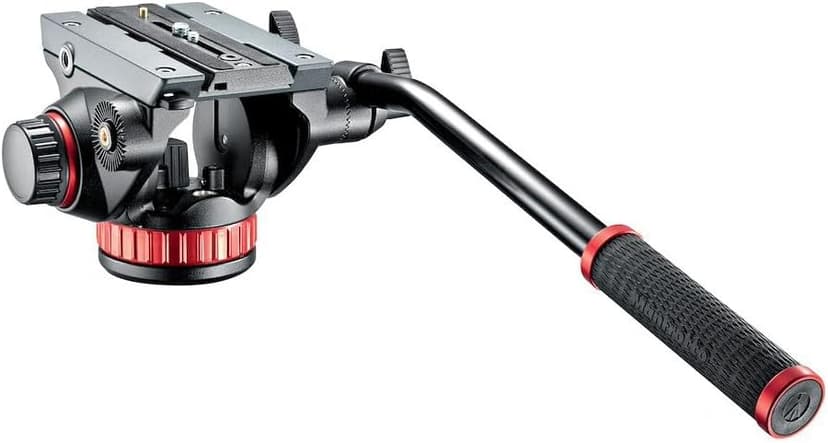 Manfrotto Rotule Video pour Trépied avec Base Plate et Levier Fixe, pour Stabilisateur Téléphone, Support Smartphone, Bras Magique, Vlog, Diffusion en Direct - 1