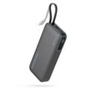 CUKTECH 45W Power Bank, 20000mAh Portable Charger with Built in USB C Cable, Fast Charging Battery Pack with 3 Output 2 Input for iPhone16 Series, Samsung, Pixel, iPad and More (Black) - 1