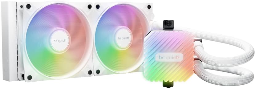 be quiet! Light Loop 240 mm White Water Cooling for Overclocked Systems, 2x Light Wings LX 120 mm PWM High-Speed ARGB Fan, Stylish Cooling Block, with PWM Hub, Impressively High Cooling - 1